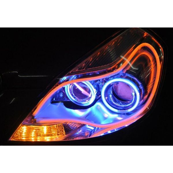 

автомобили led light вода 60см свет автомобиль газ украшение передние и задние фары брови для модификации автомобильных аксессуаров