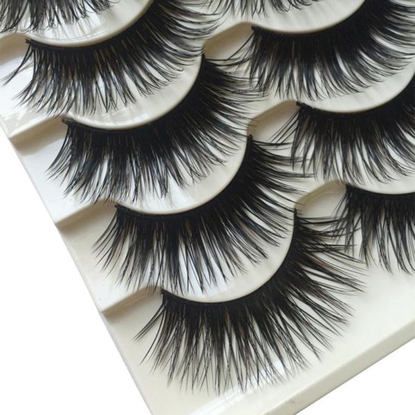 

false eyelashes 5 pairs mink natural lashes 3d faux makeup extension