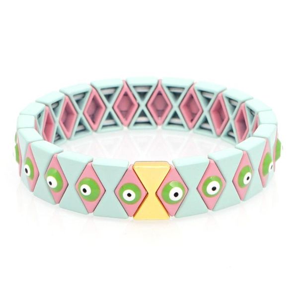 

shinus rainbow bracelet for women multicolor enamel tile beads bracelets jewelry pulserase mujer moda friends bracelet, Red;blue