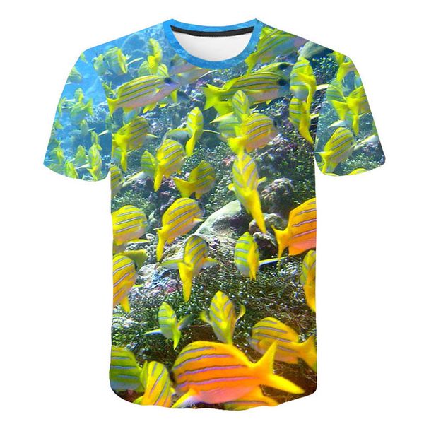 

fishing fish new o collar summer 3d print shirts humor funny anime men clothing
