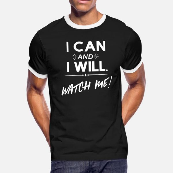 

i can and i will motivation inspiring quote t shirt men printed 100% cotton o-neck costume fit authentic summer original shirt