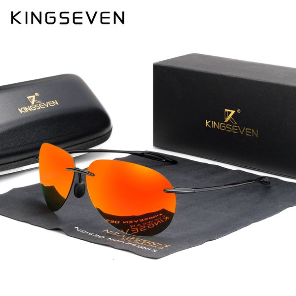 

kingseven design men's classic pilot sunglasses polarized sun glasses for men driving mirror lens uv400 protection oculos n7027, White;black