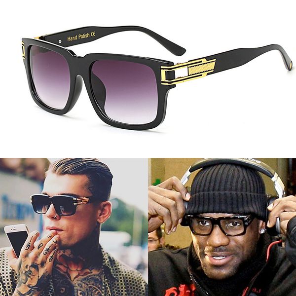 

fashion oversized men designer large frame men sunglasses gradient lenses uv400 vintage, White;black