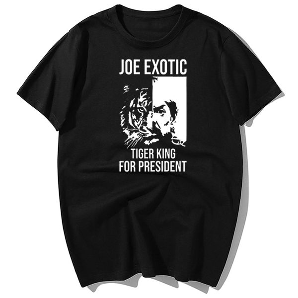 

cool joe exotic tiger king for president print t-shirts men summer casual 100% cotton short sleeve t shirt harajuku streetwear