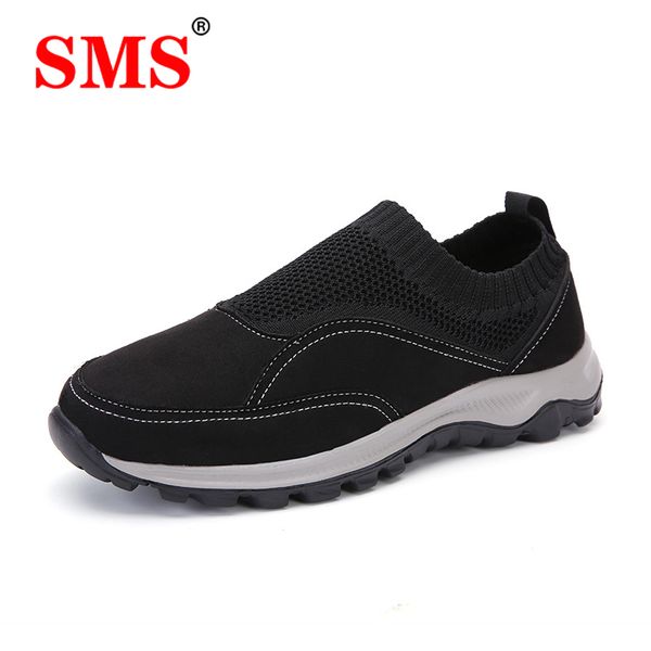 

sms new men hiking shoes outdoor breathable sneakers slip-on trekking shoes man soft non-slip walking sneakers sport male