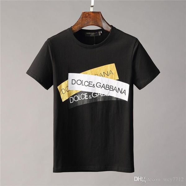 

fashion men's designers t-shirts dragon letter print short sleeve crew neck t shirts street style men tee, White;black