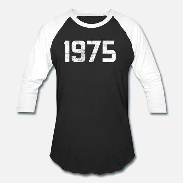 

1975 дата рождения: день рождения тенниска мужчины характер футболка crew neck family fitness смешной лето unique рубашка, White;black