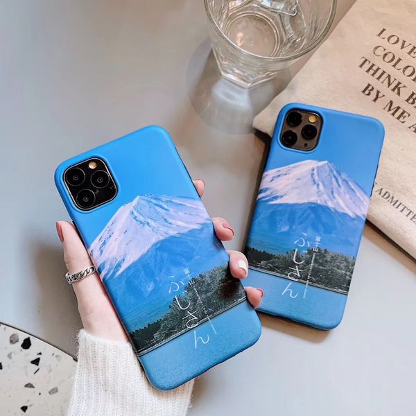 

Fashion Mobile Phone Case 11pro Max/11Pro/ X/Xs XR XSMax 7P/8p 8/7 High Quality Case Simple Mountan Printed Casual Style IPhone Case