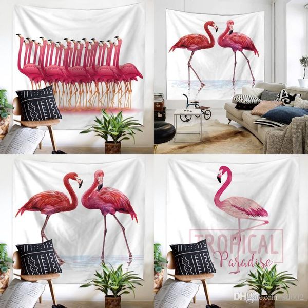 

square tapestry wall hanging superfine fiber yoga mat flamingo printing beach towel new arrive 20ma c r