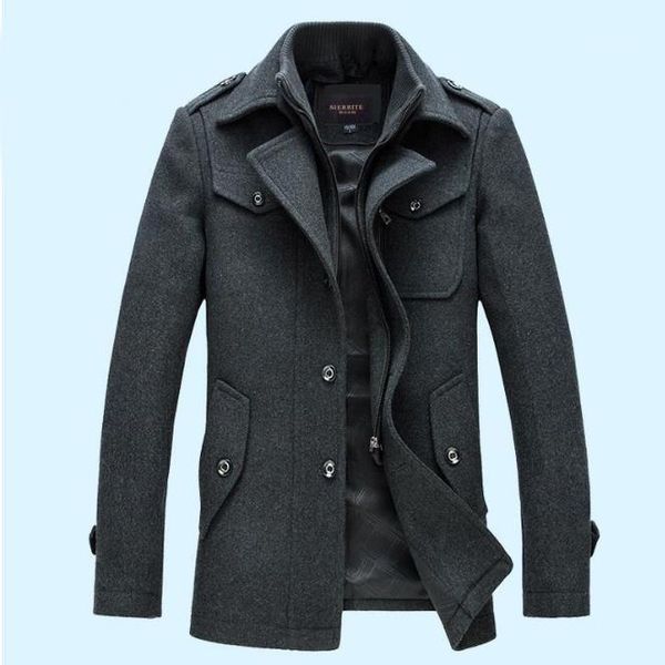 

winter long sleeve multi color coat fashion casual male clothing solid color mens designer jacket autumn, Black;brown