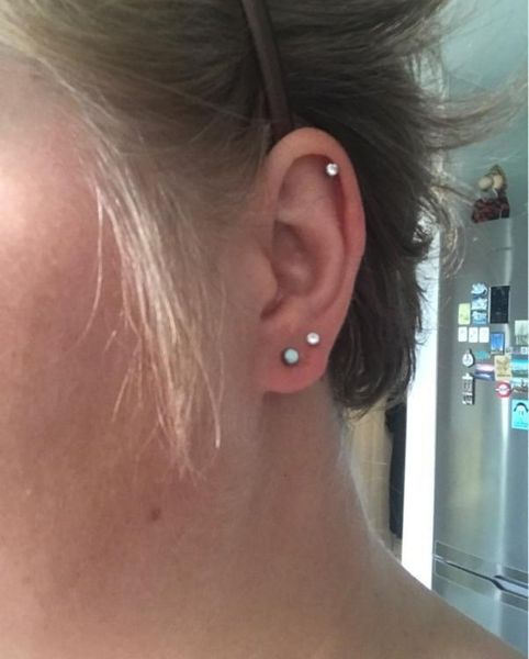 

g23titan brand fire opal earrings 4mm natural opal stone g23 titanium stud earring anti allergic ear piercing002, Golden;silver