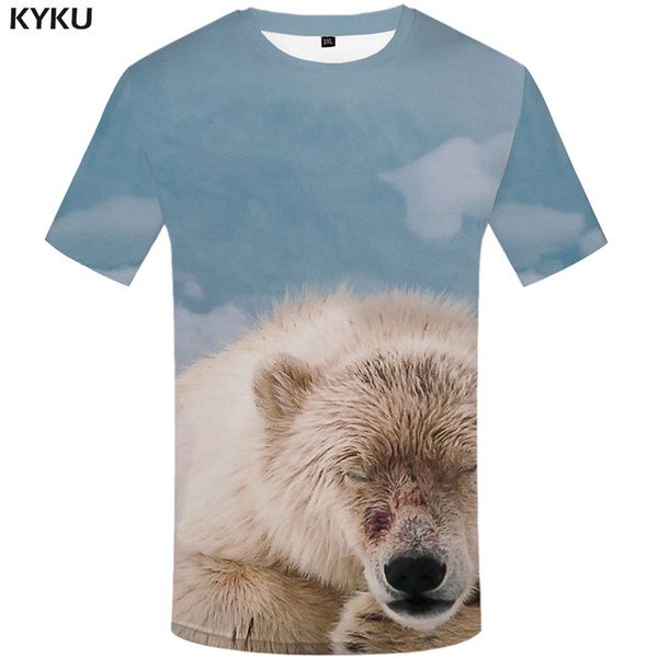 

3d russia bear animal 3d print punk rock printed 3d print shirts harajuku hentai horror men clothing