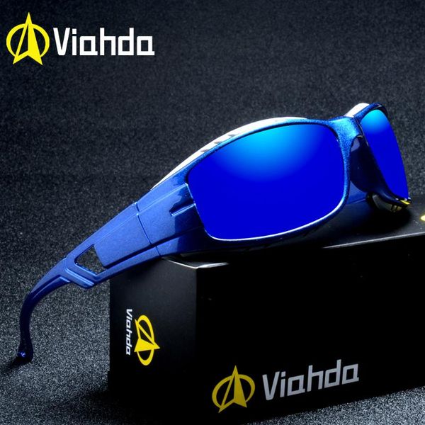 

viahda polarized sunglasses men designer vintage driving fashion sun glasses male goggles shadow uv400, White;black