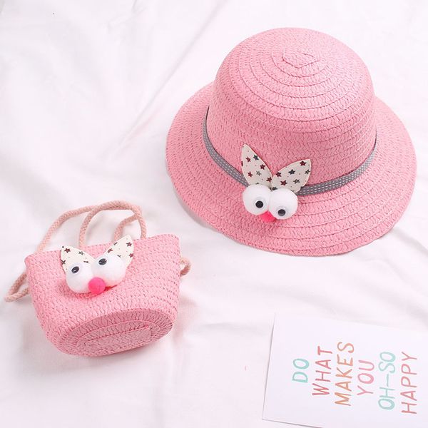 

2020 summer hat девушки дети straw hat cap панама бич шляпы cartoon tote сумки сумки костюм gorras вс hat девушка, Yellow