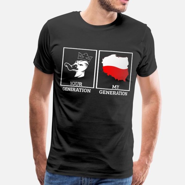 

polska my generation your generation anty pis t shirt men character tee shirt euro size s-3xl leisure fitness comfortable spring shirt