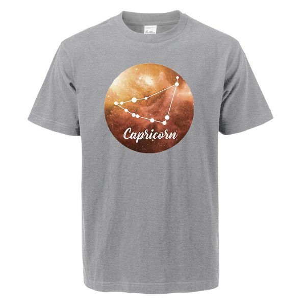 

созвездие печати футболки козерог футболка пара tshirt мужчины 100% хлопок streetwear мужская мода футболочку homme топы тис