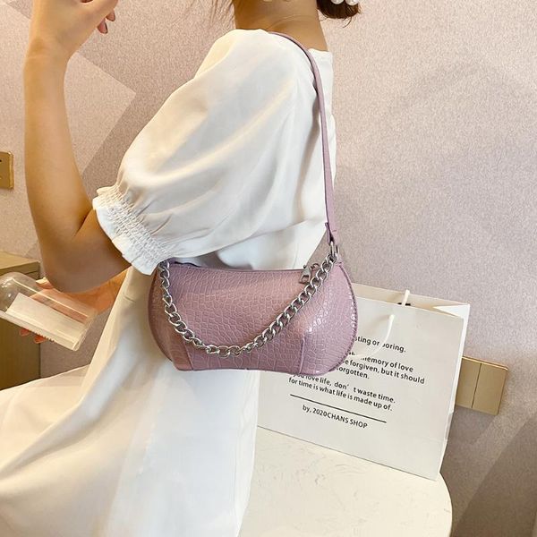 

мода аллигатор pattern женщина crossbody сумка урожай кожа pu сплошного цвет цепь плечо мешок повелительница девушка вскользь сумки