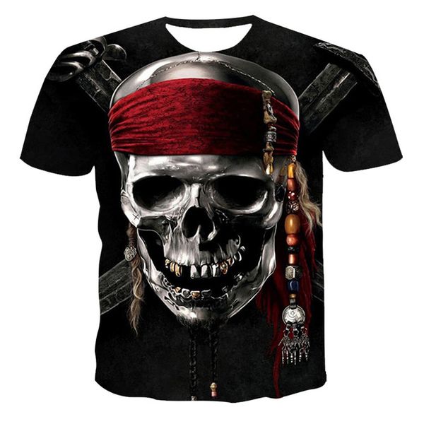 

new european and american 3d printing personality creative skull style 3d print shirts comics hentai graphic men clothing
