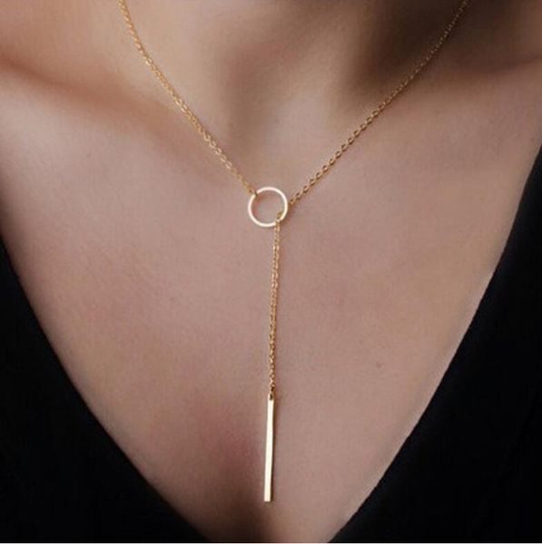 

Necklace Pendant Simple Style Silver Golden Beach Chain Summer Woman Girl Gift Fashion Wholesale Jewelry Popular