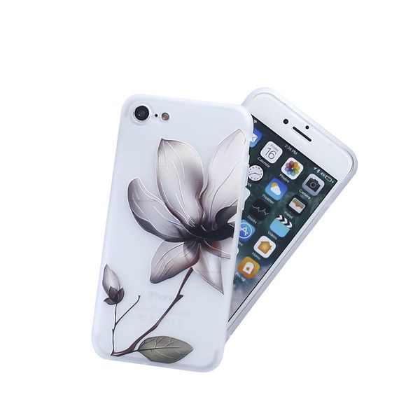 

flower frosted phone case soft case for iphone 11 pro max xs xr 8 7 6 plus tpu silicone protective shell