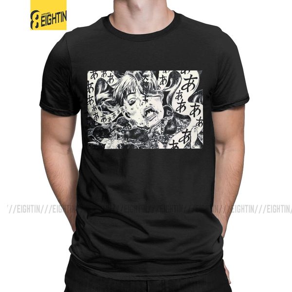 

vintage suehiro maruo snakes and mongooses t-shirts men cotton t shirt horror japan manga creepy halloween tees short sleeve 6xl