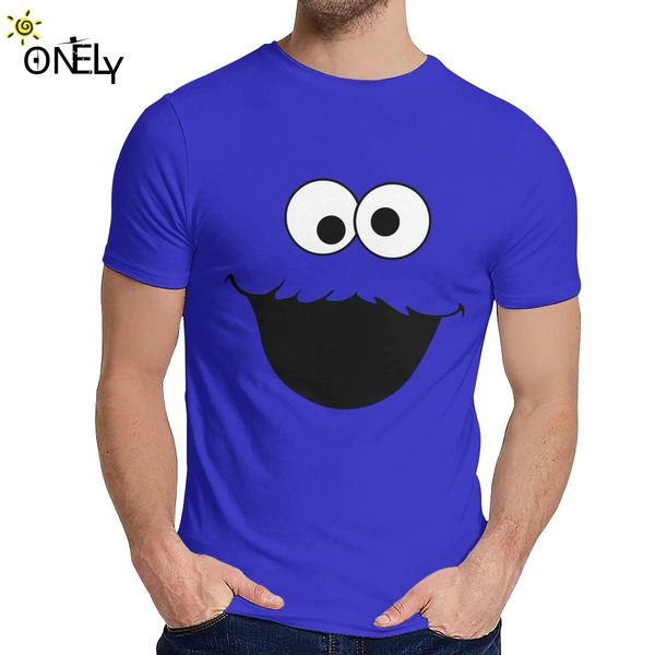 

o-neck cookie monster t-shirt vintage for men natural cotton t shirt sale