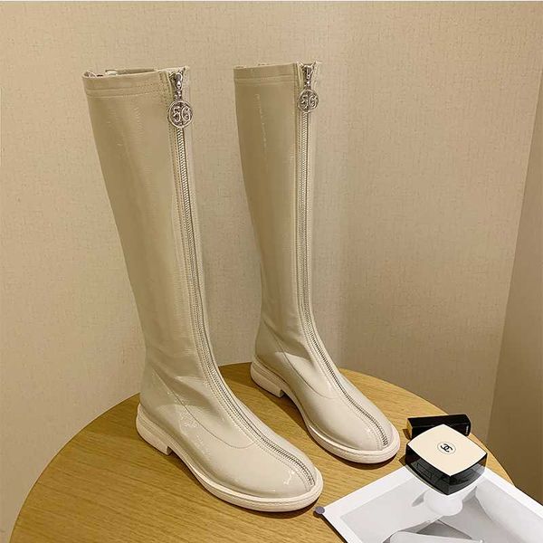 

moxxy knee high boots women shoes leather zipper designer ladies boots 2020 autumn fashion platform long black beige