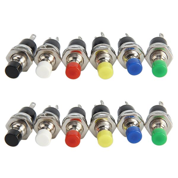 

12pcs momentary pbs-110 2 pins hardware universal push button switch press type
