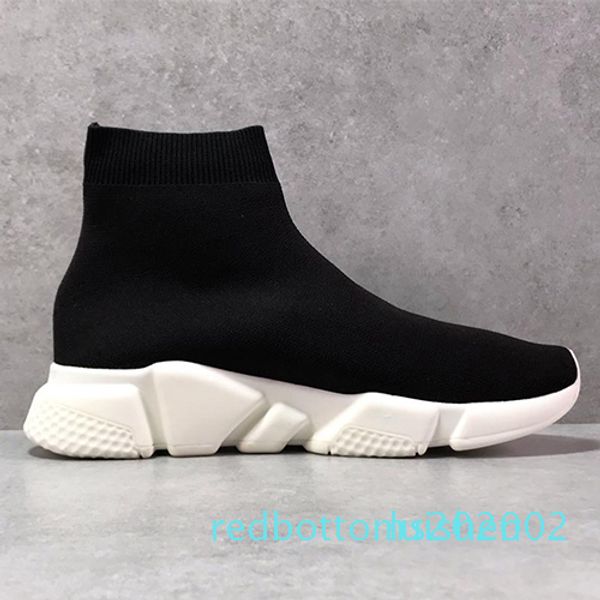 

2019 designer casual sock shoes speed trainer black red triple black fashion socks sneaker trainer casual shoes 36-45 r02