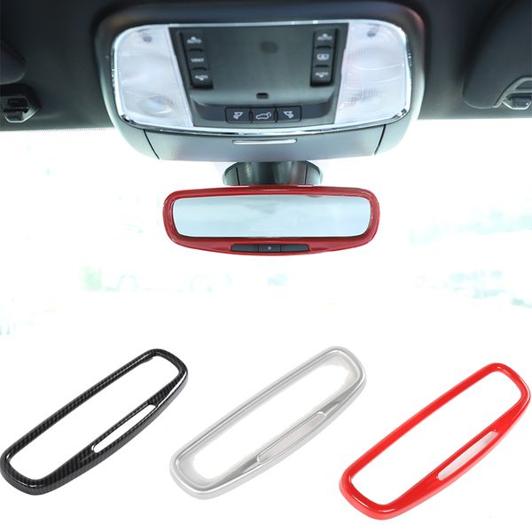 

abs car interior rearview mirror frame decoration for jepp grand cherokee 2017 up auto interior accessories