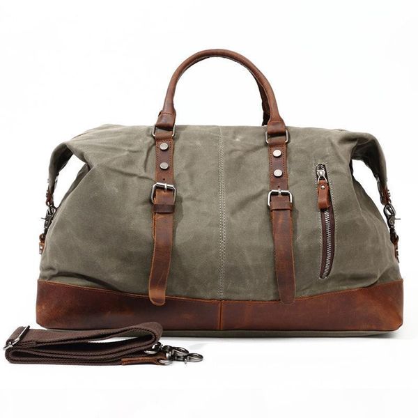 

designer-large capacity waterproof handbag with shoulder strap travel bags high density canvas and full-grain leather duffel bags