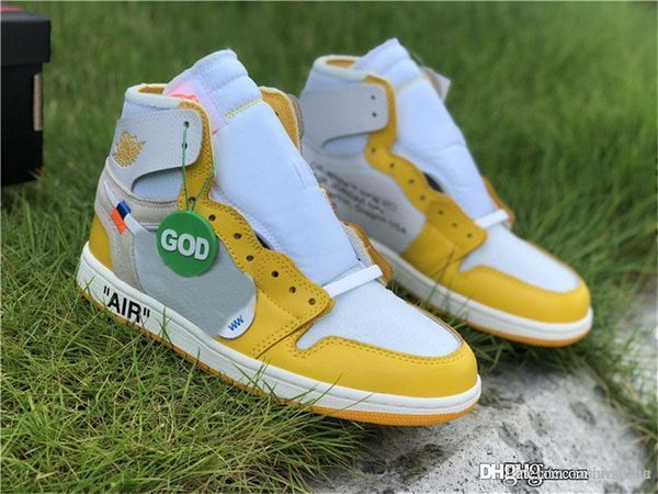 

2020 release off authentic white 1 og canary yellow chicago unc powder blue 1s men women basketball shoes sports sneakers with box