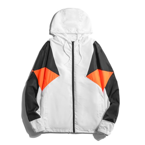 

2020 new fashion jacket autumn and winter thin section contrast color matching casual zipper jacket, Black;brown