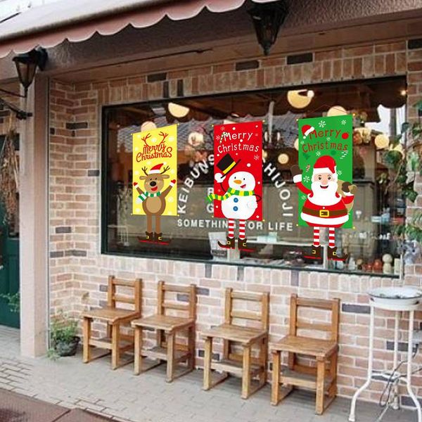 

xmas hanging flag pendant merry christmas decor home window decoration christmas door ornament 2020 new year gift 20pcs t1i2253