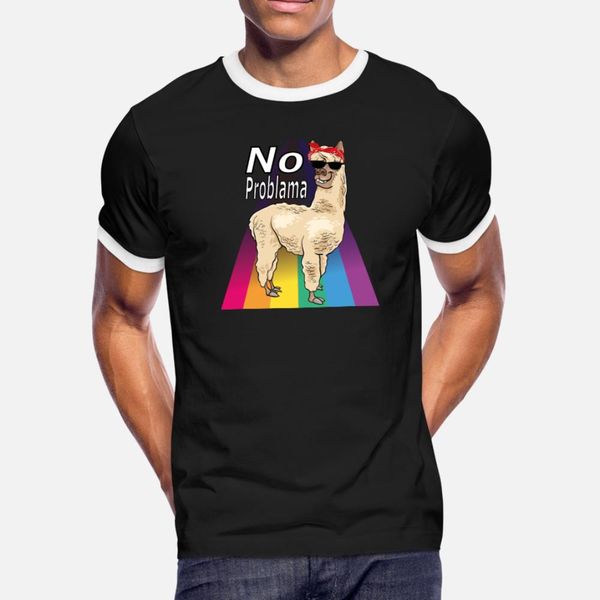 

alpaca glasses funny no problem llama t shirt men design cotton o-neck cool fitness building summer vintage shirt