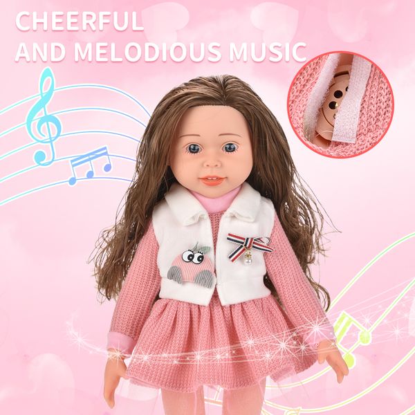 

popular bigs beautiful fashion girl american girl doll with ic music 18 inch doll for baby gift