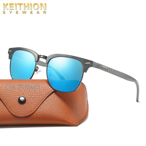 

keithion retro aluminum magnesium mens sunglasses polarized vintage eyewear accessories sun glasses for men women uv400, White;black