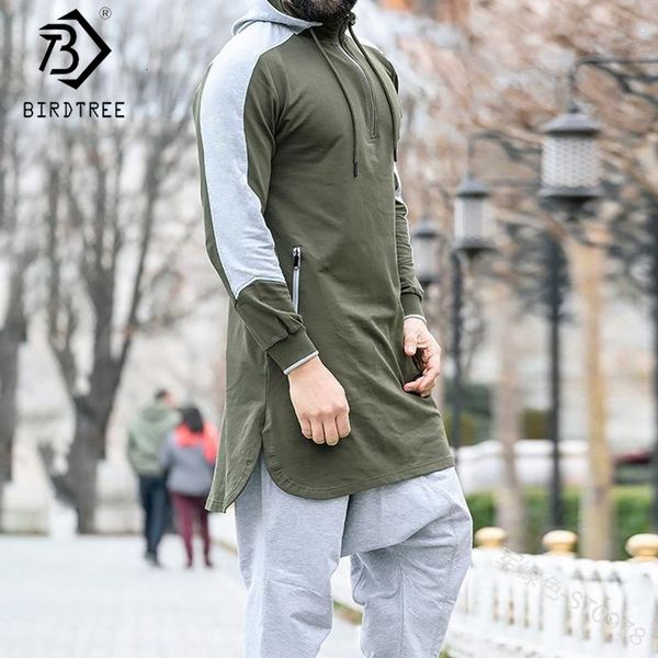 

новые мужские лоскутная мусульманская арабский толстовка 2020 осень zipper полный рукавом с капюшоном длинные фитнес tops бег одежда c9d421s, Black