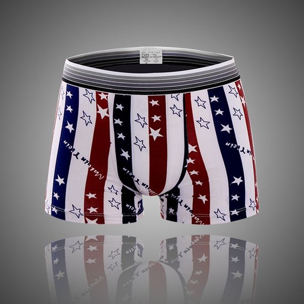 

underpants 3pcs lot fashion men's boxer underwear soft breathable bulge pouch printing boxers shorts 3 pieces, Black;white