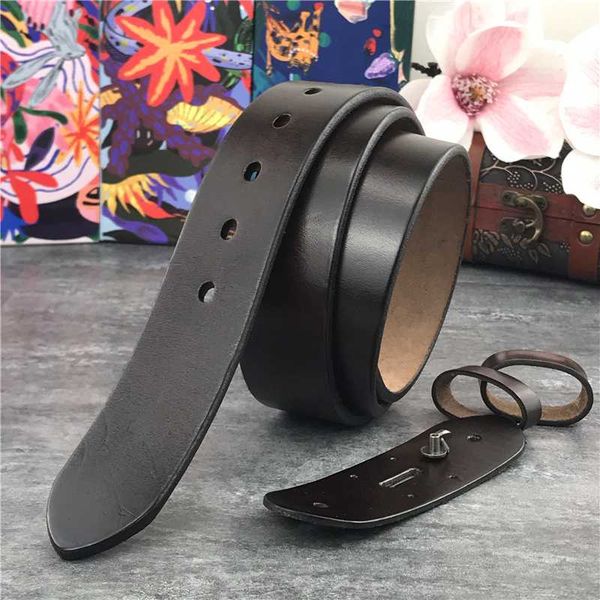 

thick luxury leather belts without belt buckles ceinture waist belts for pin belt buckle 95-125cm 38mm wide male sp04, Black;brown