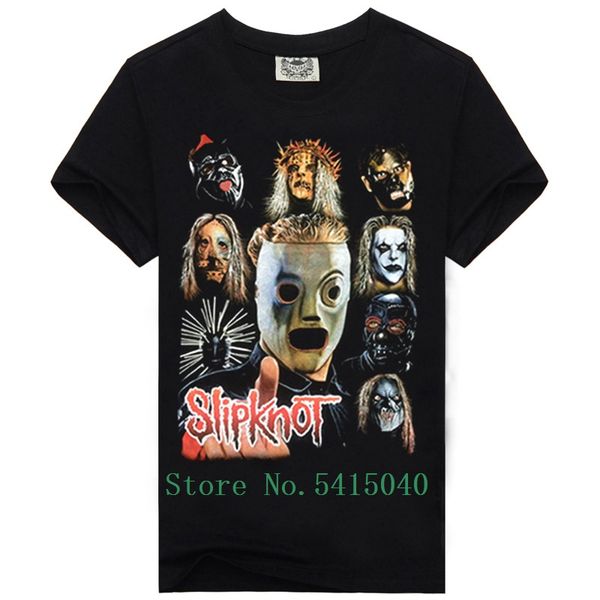 

streetwear slipknot t shirt men casual hip hop printing black white tshirts mens t shirts fashion 100% cotton print t-shirt
