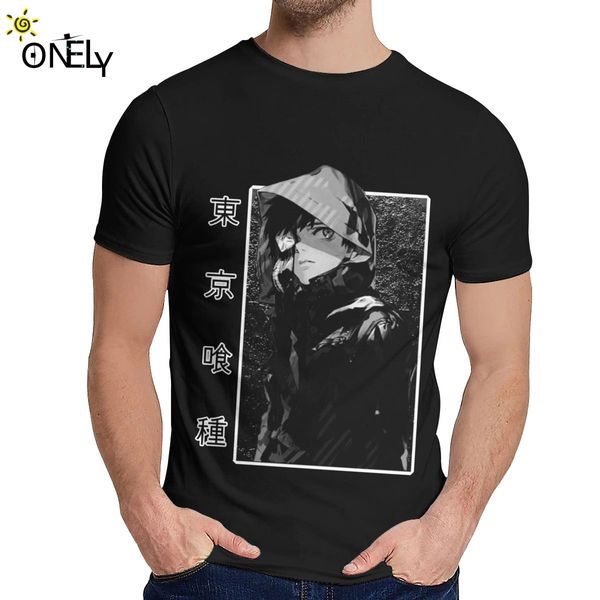 

kaneki ken tokyo ghoul japanese anime t shirt crewneck male pure cotton big size homme t shirt