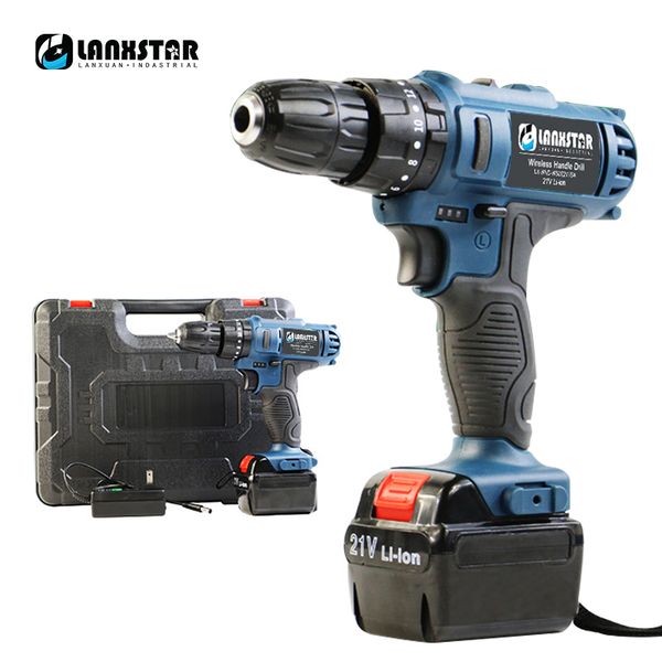 

lanxstar lithium drill two-speed 21v charging drill hand multi-function household electric screwdriver