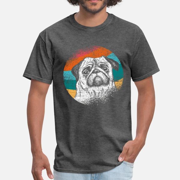 

pug face t shirt men graphic 100% cotton o-neck graphic casual summer style vintage shirt
