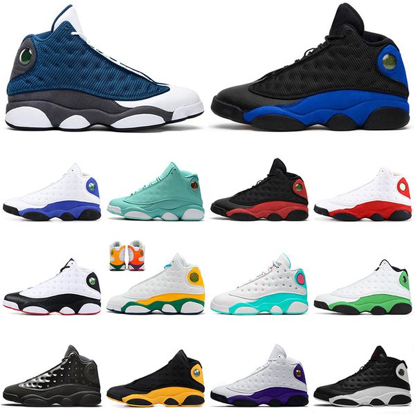 

new jumpman 13 flint bred hyper royal chicago lucky green playground mens retro basketball shoes reverse 13s he got game melo dmp sneakers