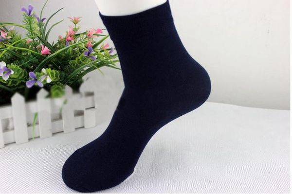 

wholesale price 50 pc/lot the new solid color men's fashion boutique in tube socks cotton socks 16892, Black