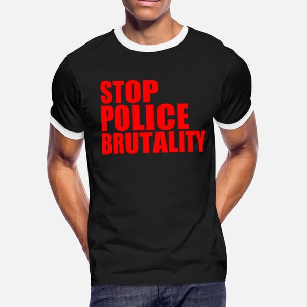 

стоп полиции жестокость футболка мужчины известный tee shirt o шеи сплошной цвет известные повседневный весна осень урожай