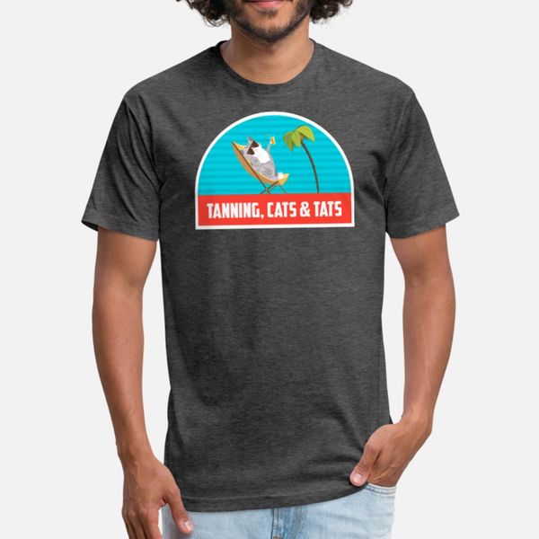 

tanning cats tats t shirt men create tee shirt round neck costume gift new fashion spring trend shirt