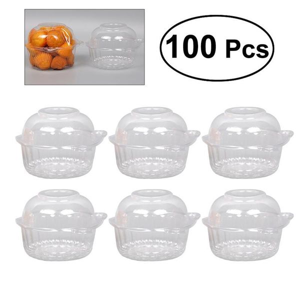 

holders cat muffin boxes cups pastries plastic 100pcs transparent cases head dome box cupcake shaped cake disposable xttrw homes2011