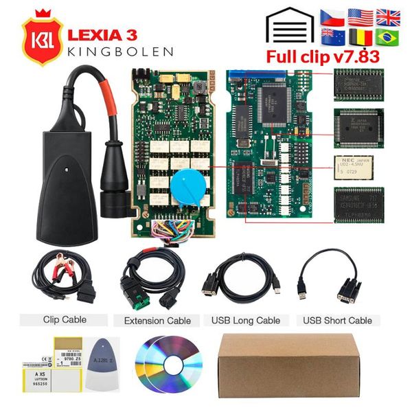 

lexia3 pp2000 full chip diagbox sw v7.83 fm 921815c/921815b lexia 3 v48/v25 obdii obd2 diagnostic tool for for